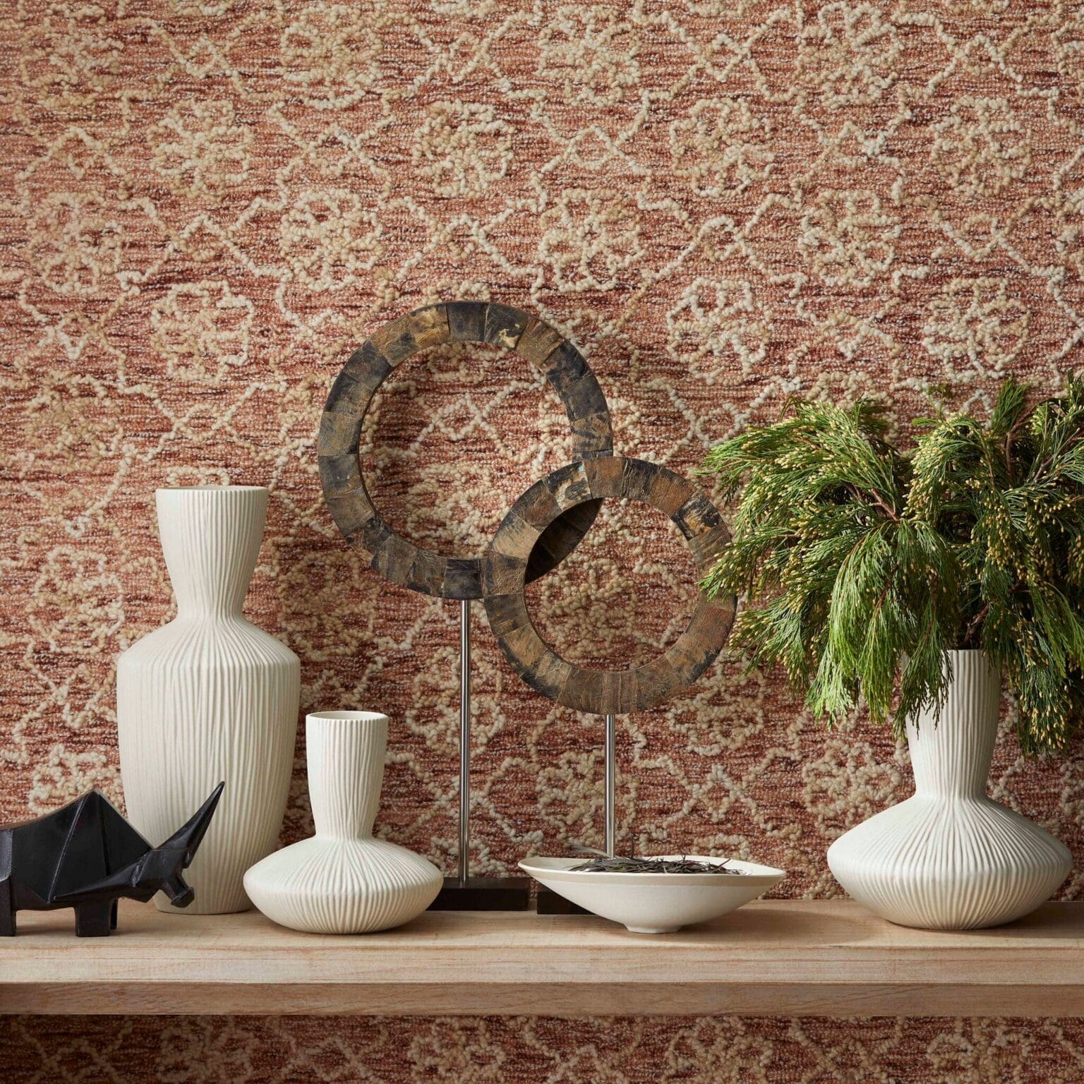 Cyan Design 07218 Portal Sculpture - Brown And Stainless Steel - Large