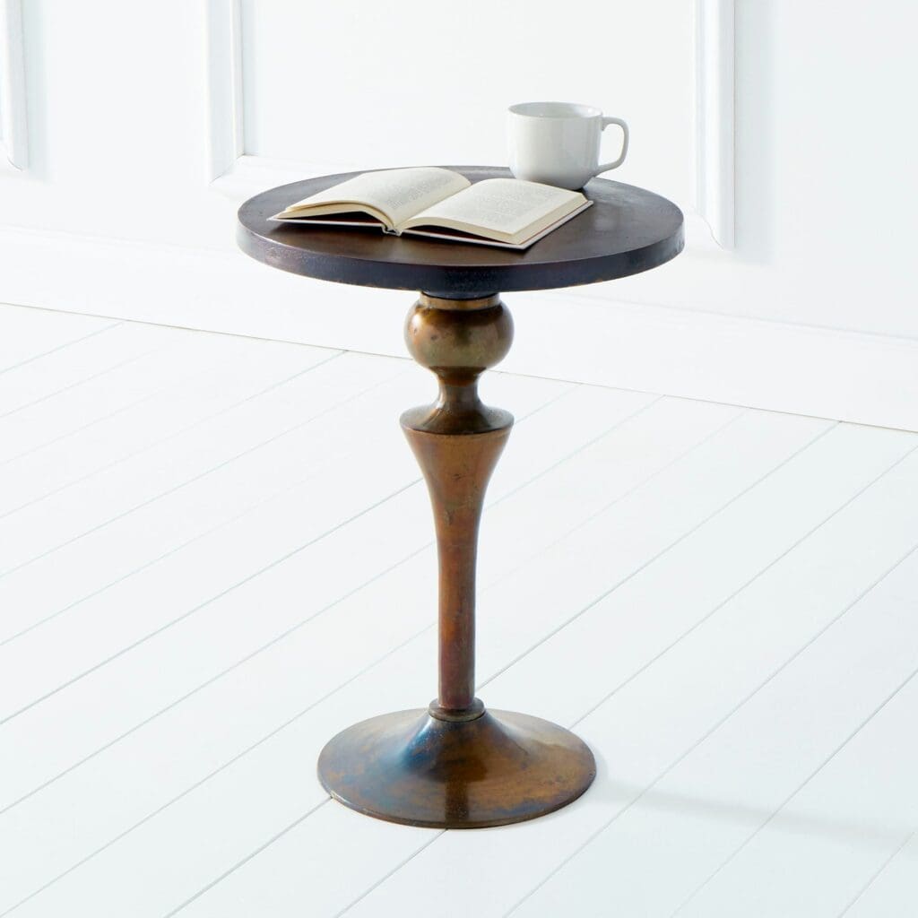 Cyan Design 08297 Gully Side Table - Bronze And Blue - Small