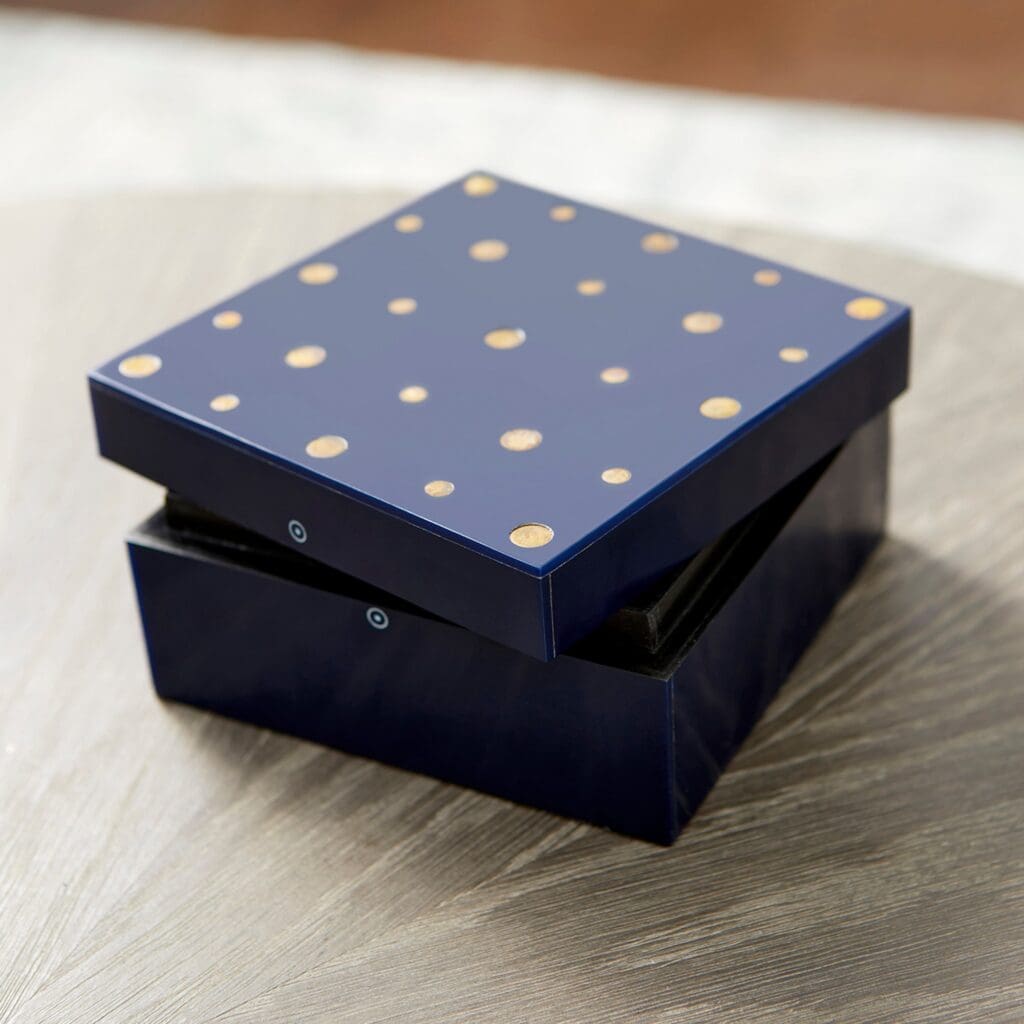 Cyan Design 09789 Dotty Container - Black And Brass - Large