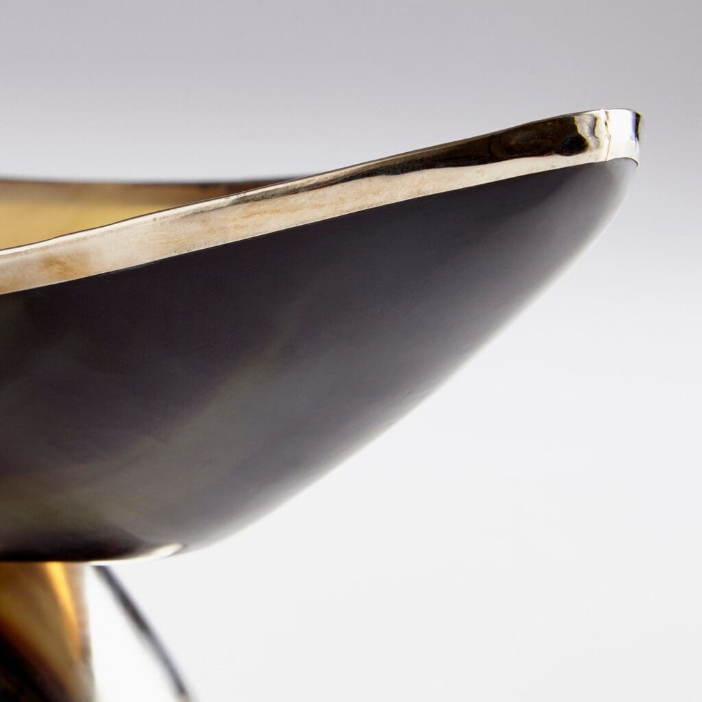 Cyan Design 09837 Cerith Tray - Horn And Silver - Large