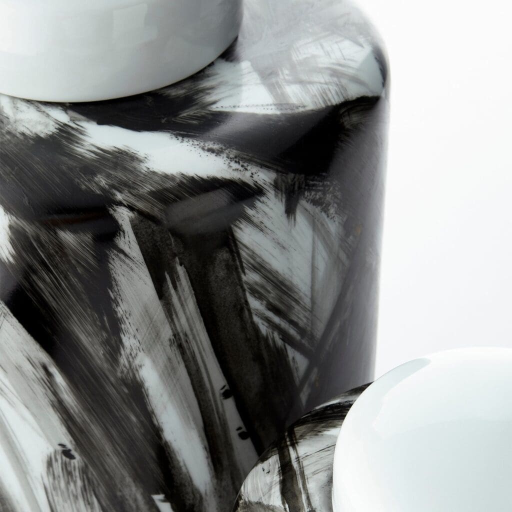 Cyan Design 09879 Pollock Container - Black And White - Large