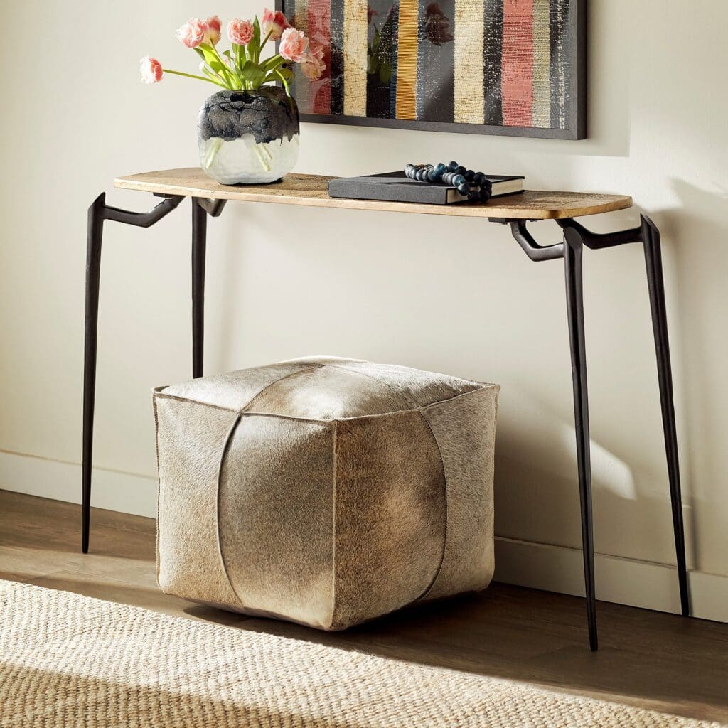 Cyan Design 10129 Brixton Pouf - Grey
