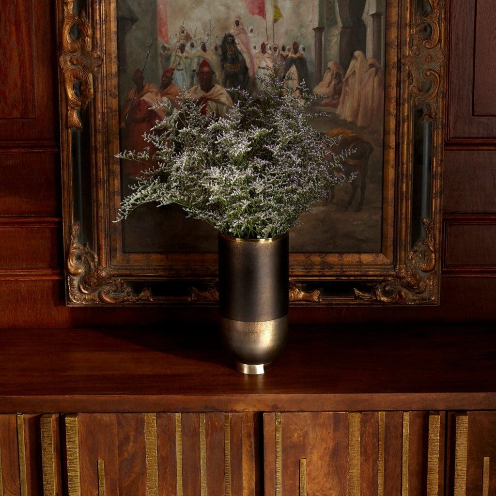 Cyan Design 10185 Pemberton Vase - Black Onyx And Champagne - Small