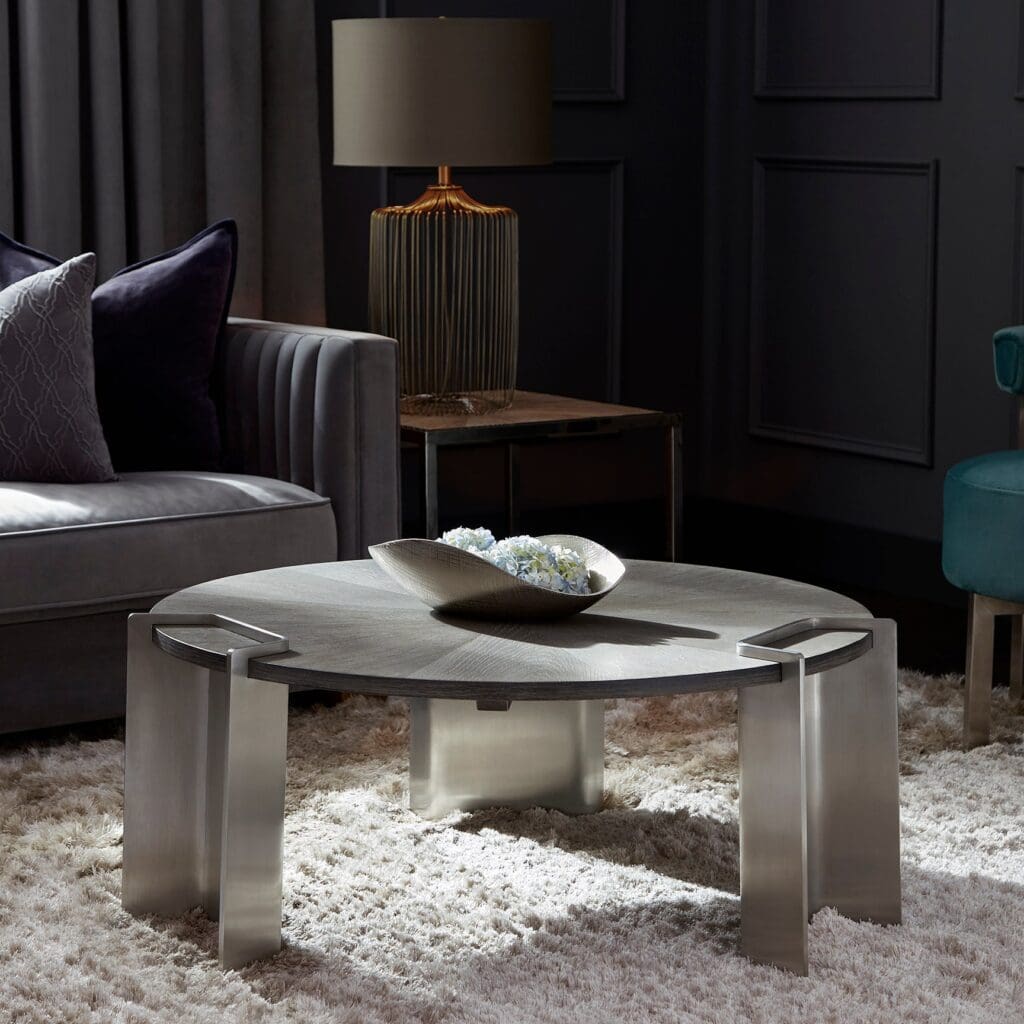 Cyan Design 10226 Arca Coffee Table - Weathered Oak And Stainless Steel