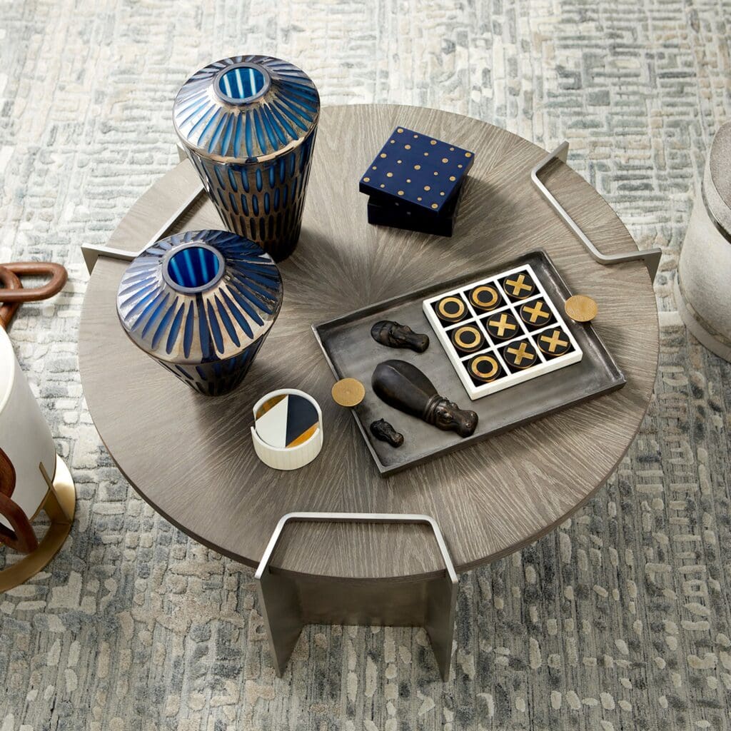 Cyan Design 10226 Arca Coffee Table - Weathered Oak And Stainless Steel