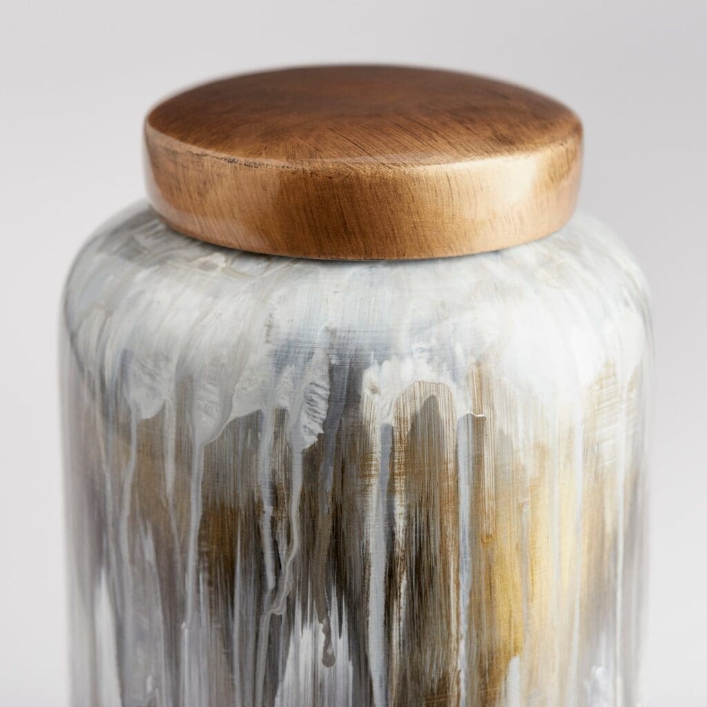 Cyan Design 10424 Spirit Drip Container - Olive Glaze - Small