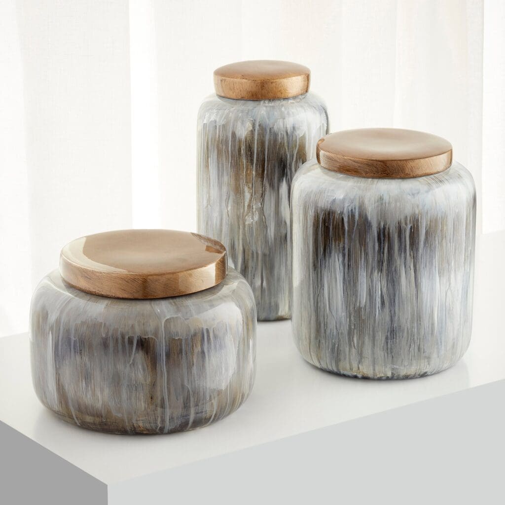Cyan Design 10424 Spirit Drip Container - Olive Glaze - Small