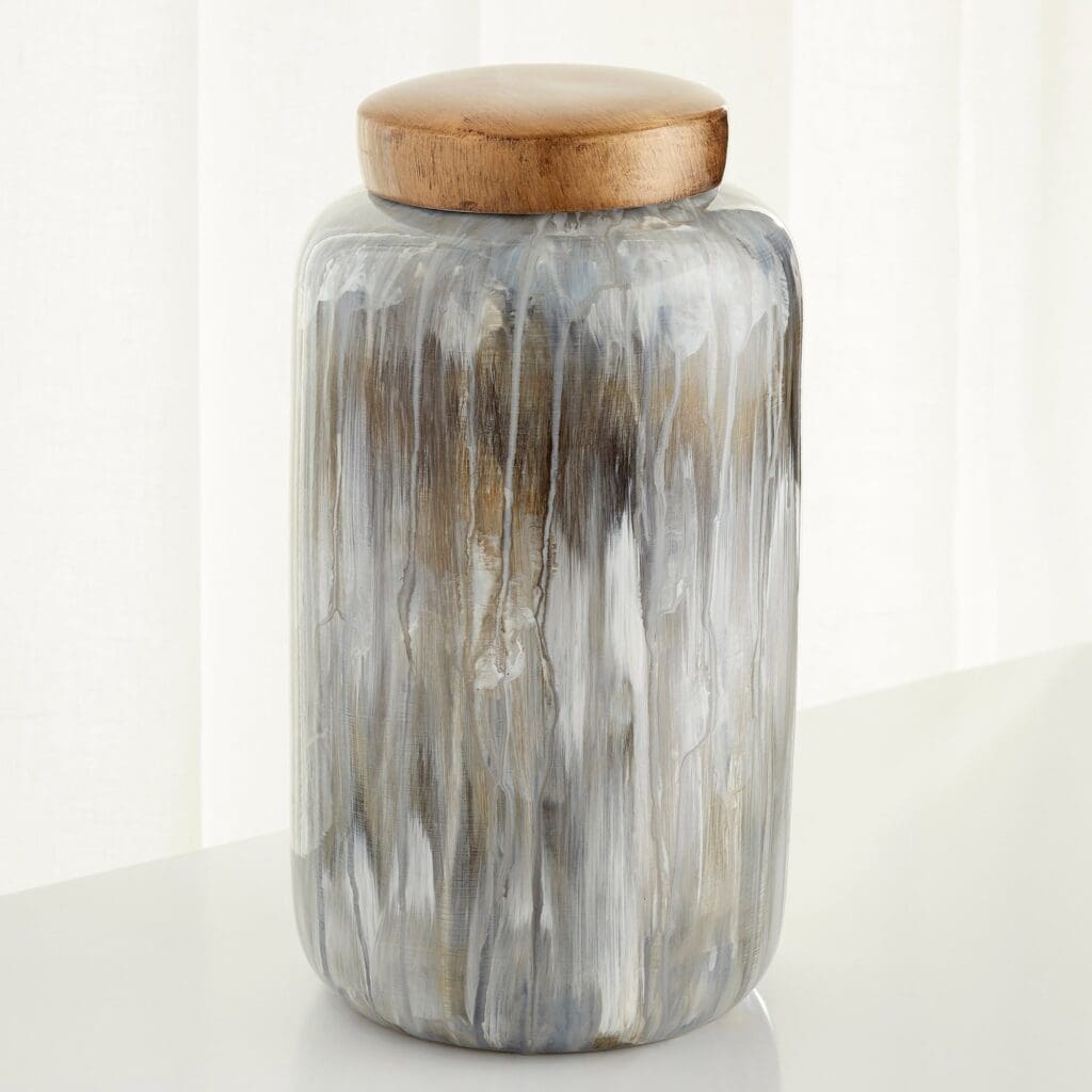 Cyan Design 10424 Spirit Drip Container - Olive Glaze - Small