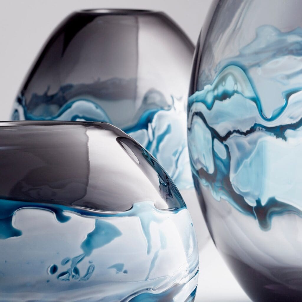 Cyan Design 10461 Mescolare Vase - Blue And White - Small