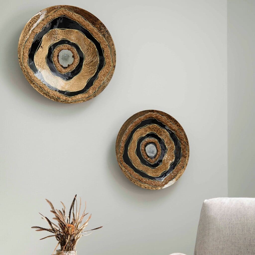 Cyan Design 11324 Skipping Rocks Wall Decor - Gold And Black - Small