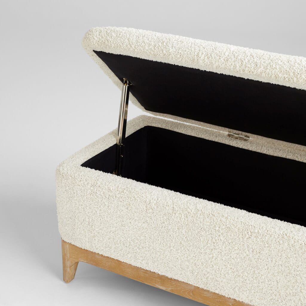 Cyan Design 11380 Diascia Bench - White - Cream