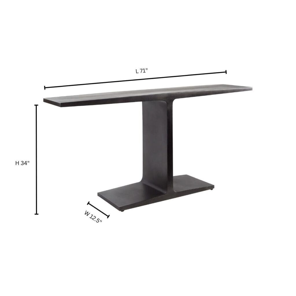 Cyan Design 11615 Anvil Console Table - Black