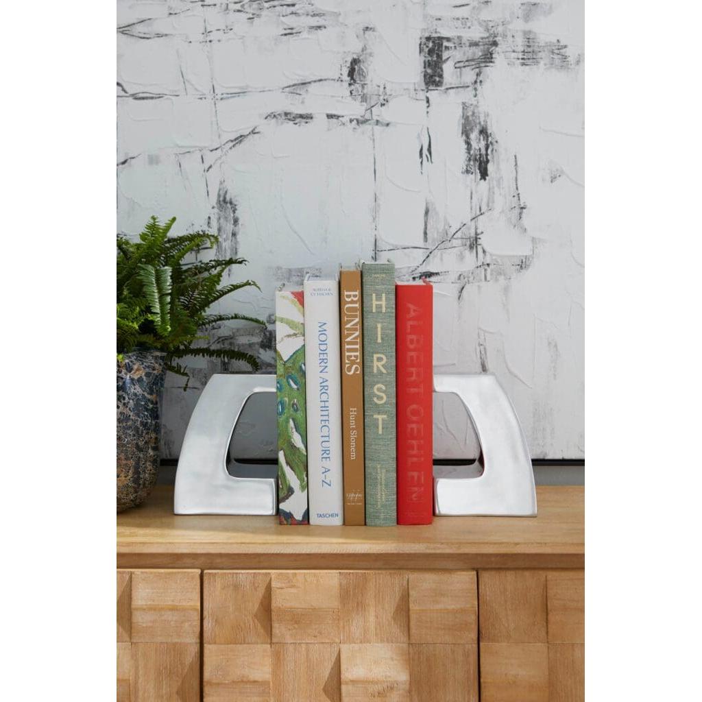 Cyan Design 11659 Apostrophe Bookends - Polished Aluminum