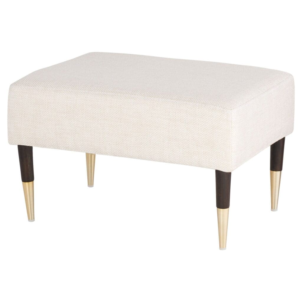 Cyan Design 11728 Oscar Ottoman - Dark Brown And Cream