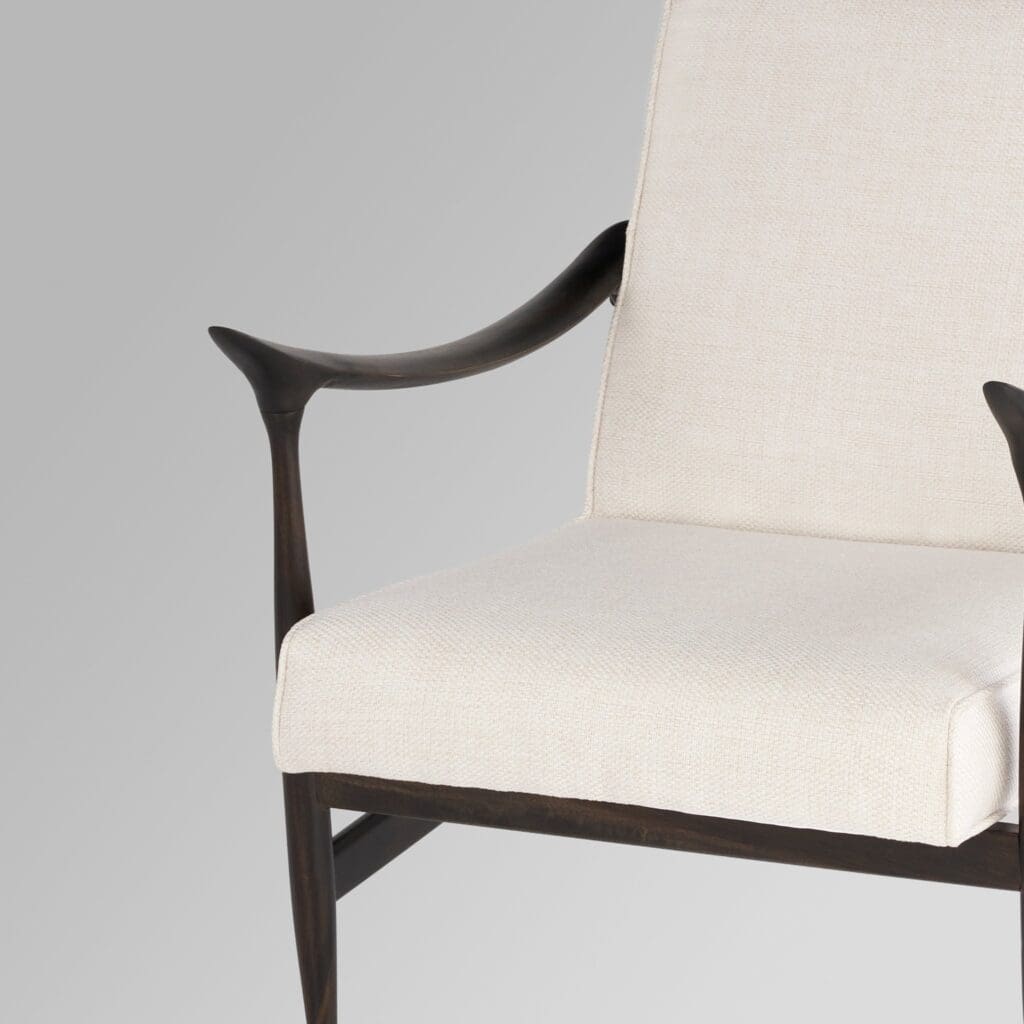 Cyan Design 11729 Oscar Arm Chair - Dark Brown And Cream