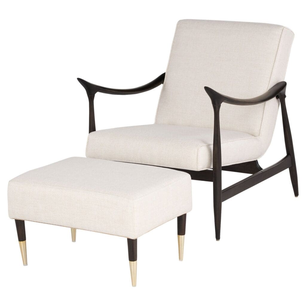 Cyan Design 11729 Oscar Arm Chair - Dark Brown And Cream