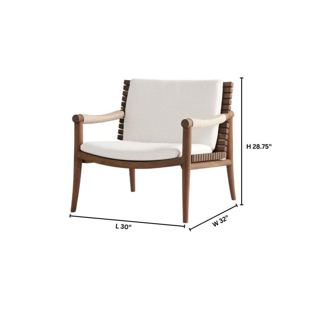 Cyan Design 11736 Acqua Chair - Teak And Off-White