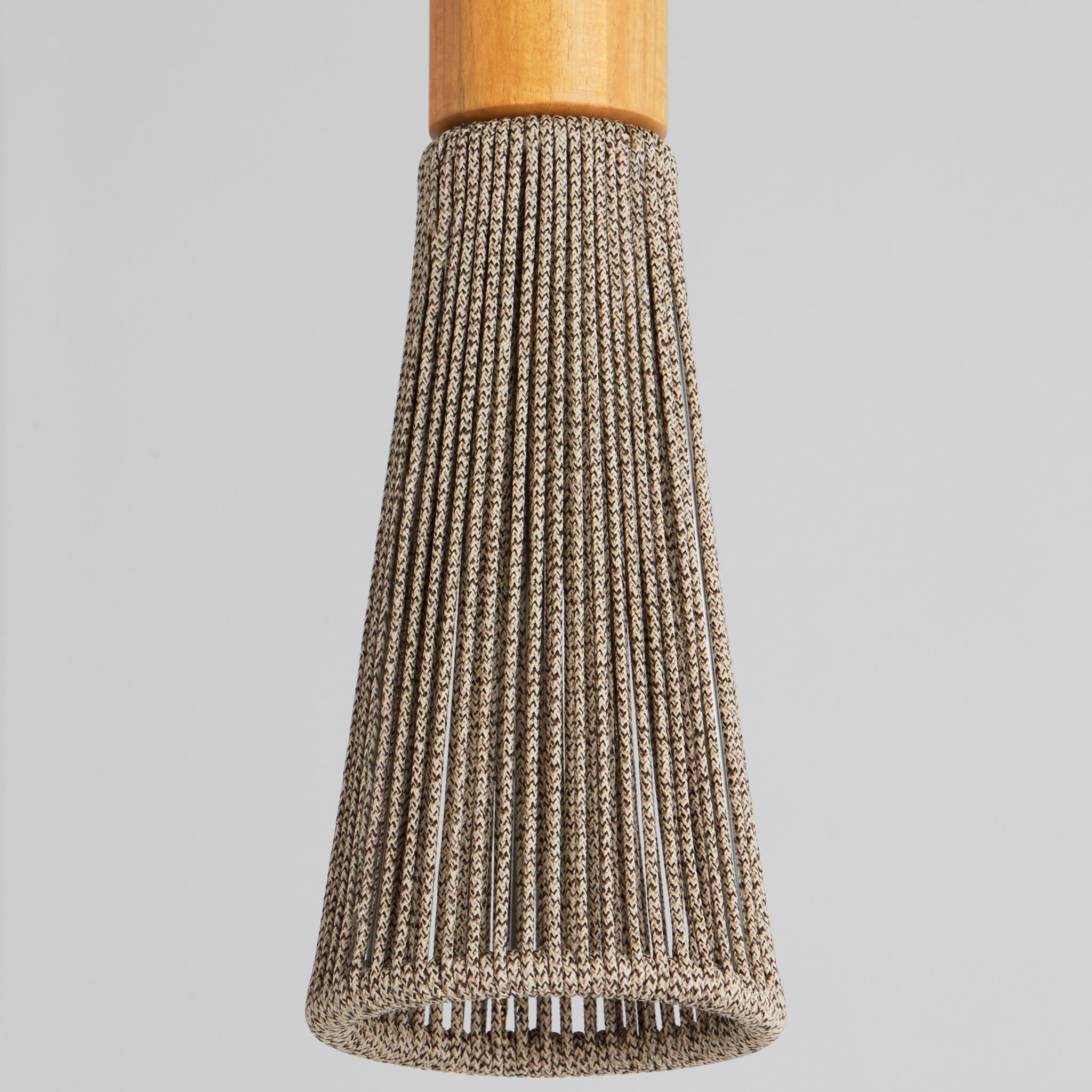 Cyan Design ORLA 11747 Nautical Pendant Light, 3000K LED - Medium Brown Grandis Wood, Nautical Rope