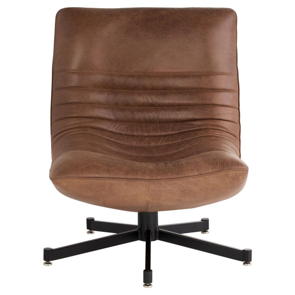 Cyan Design 11805 Eduarda Arm Chair - L-18051 - Medium Brown Distressed Leather
