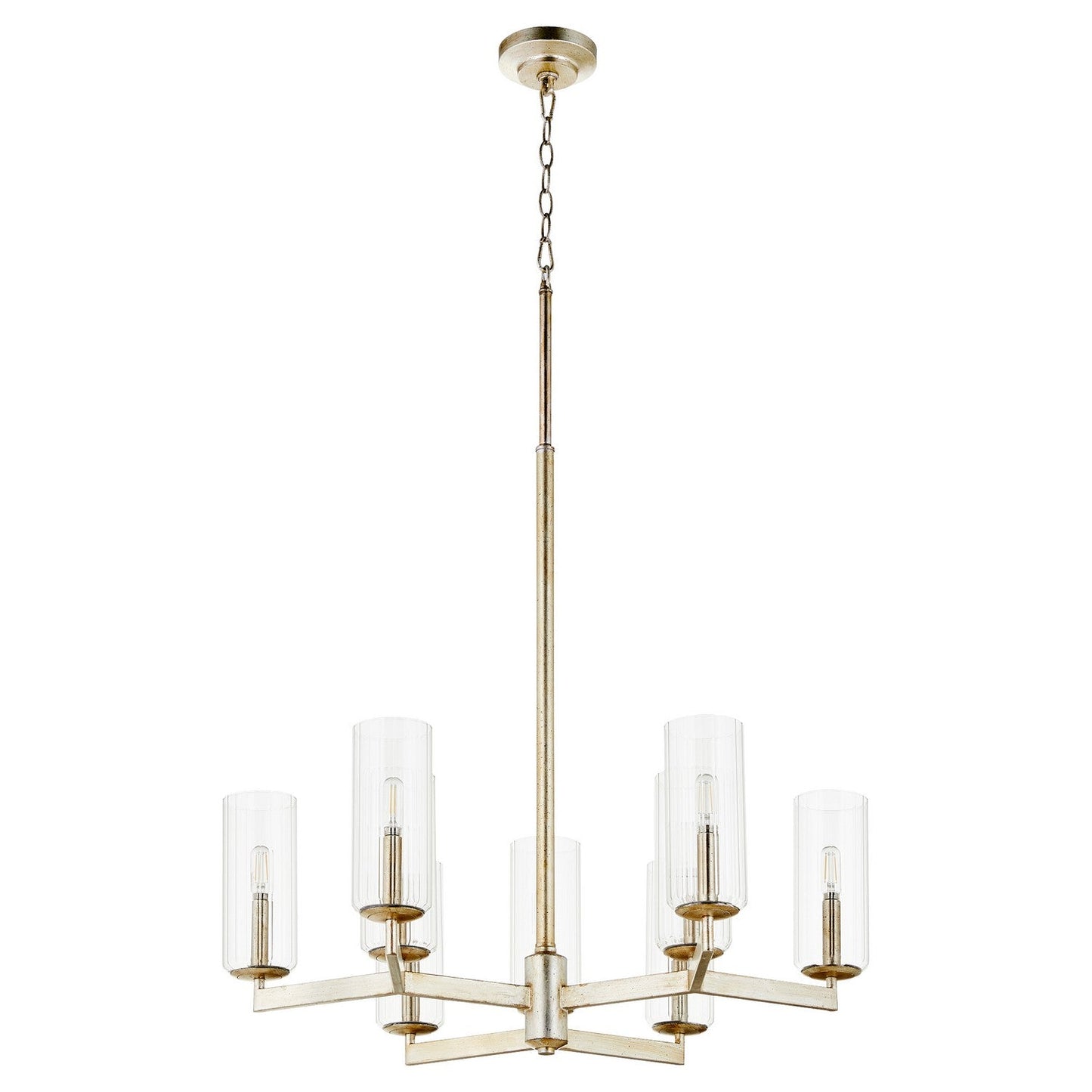 Quorum Merrick 674-9-60 Chandelier - Aged Silver Leaf