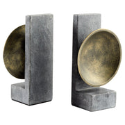 Cyan Design 11500 Taal Bookends - Black - Brass - Black and Brass