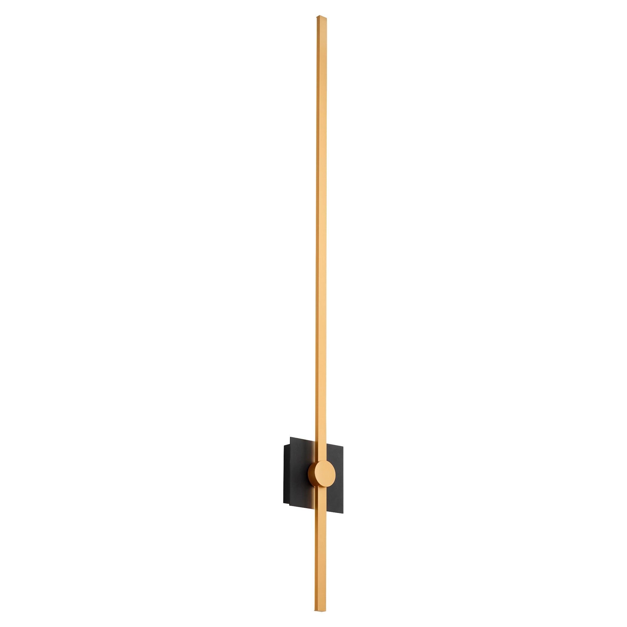 Oxygen Zora 3-52-1550 Vanity LED Sconce Light 48 Inch with Matte White Lens 3000K Modern - Black W/ Industrial Brass