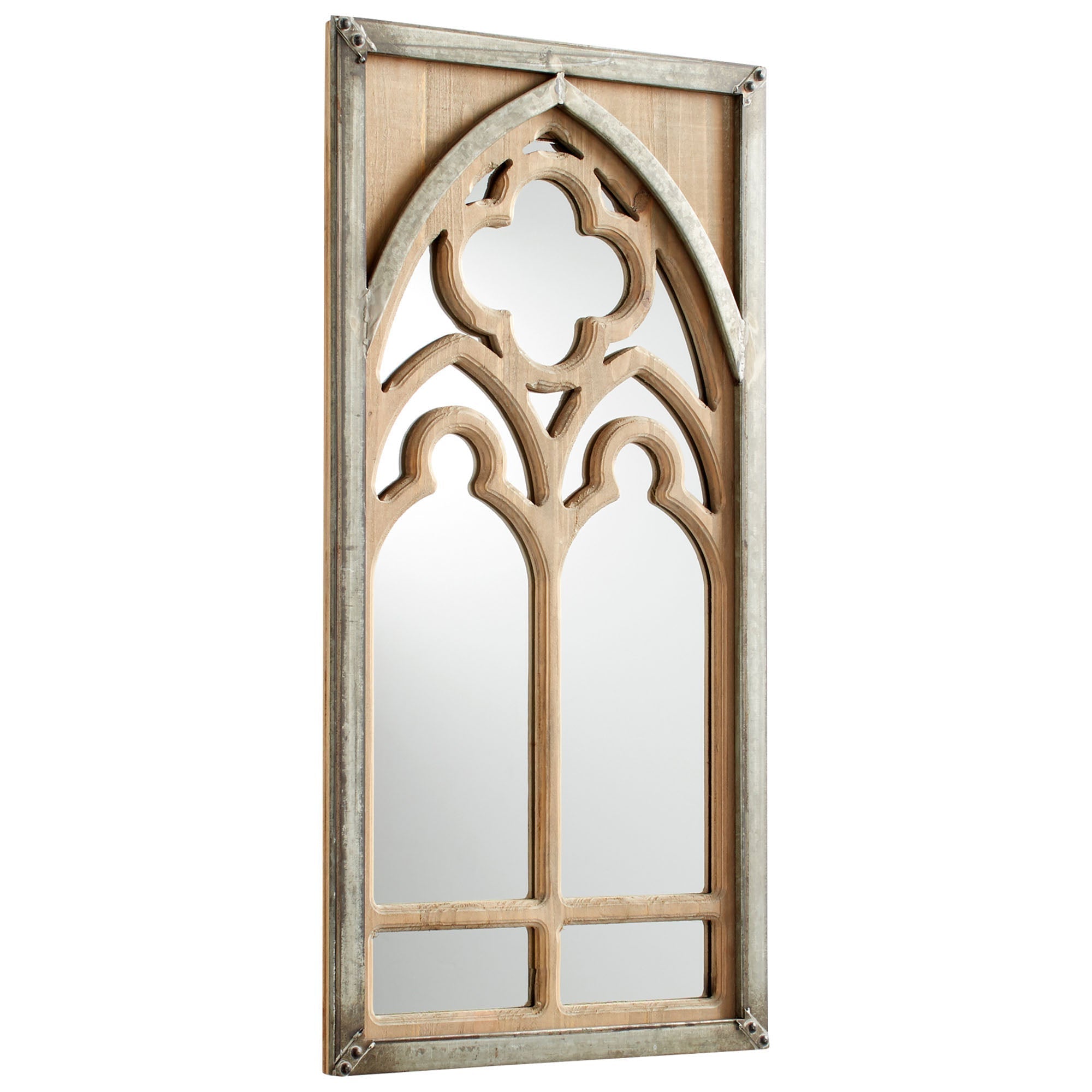 Cyan Design 09841 Carlita Mirror - Galvanized Metal And Natural Wood