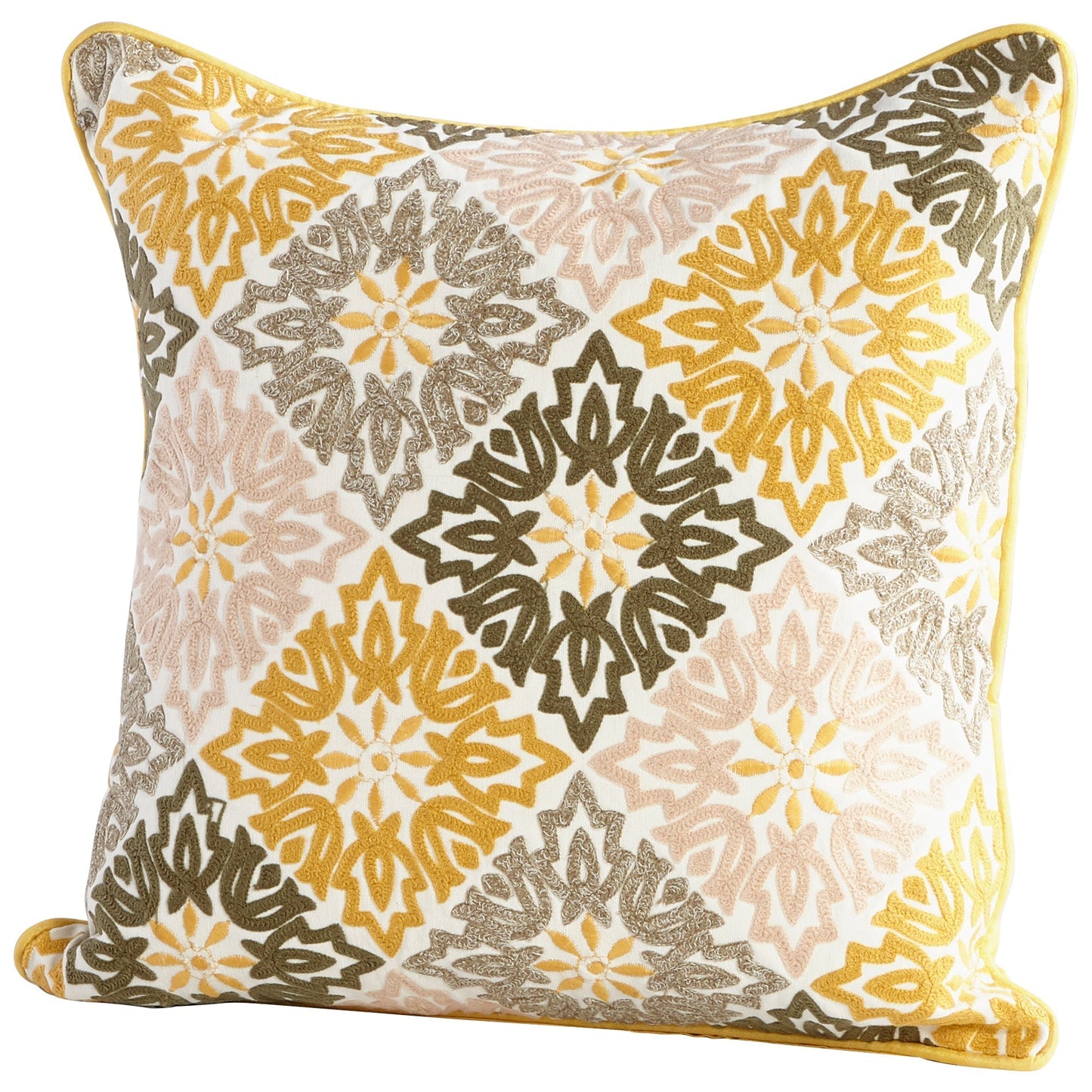 Cyan Design 09395-1 Pillow Cover - Yellow & Green - 18 x 18