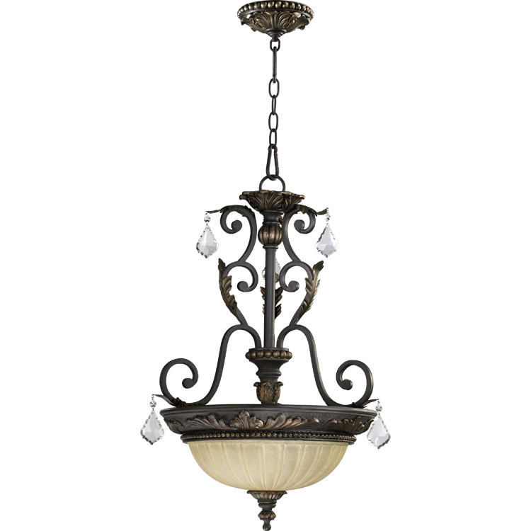 Quorum Rio Salado 8057-3-44 Pendant - Toasted Sienna With Mystic Silver