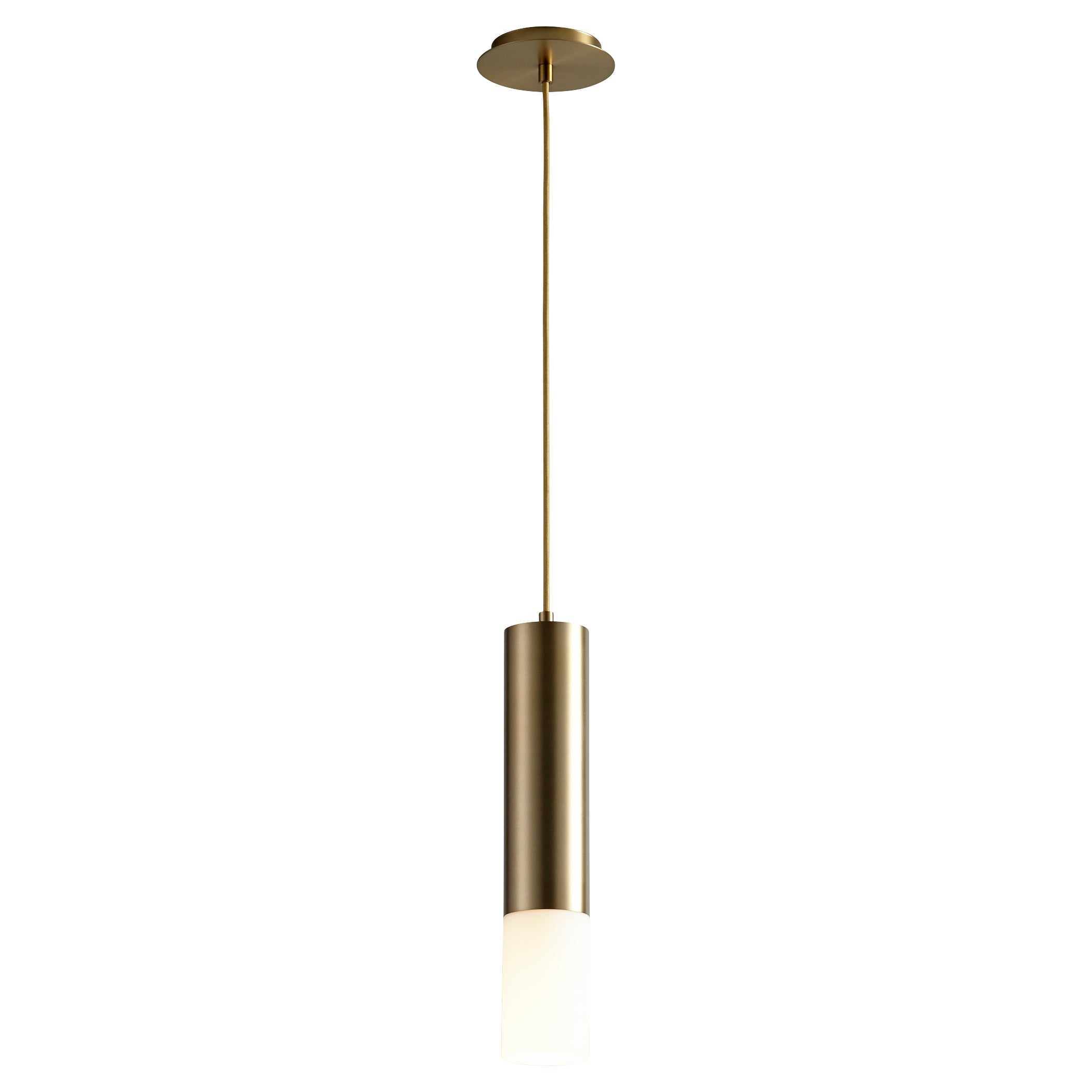 Oxygen Pilar 3-654-140 Large Pendant with Glass Lens 3000K Modern - Aged Brass