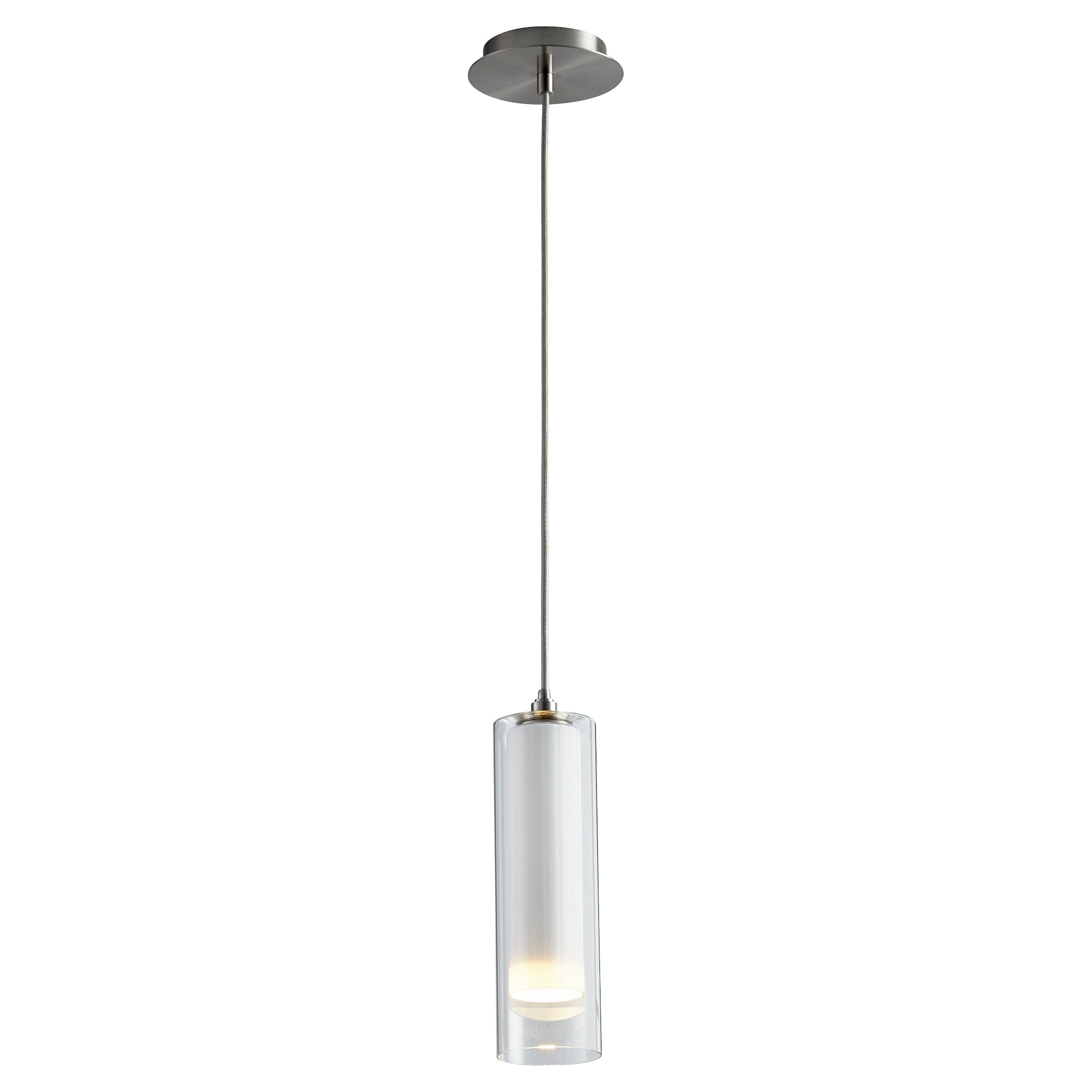 Oxygen Gratis 3-609-124 Modern Pendant - Satin Nickel W/ Satin Opal