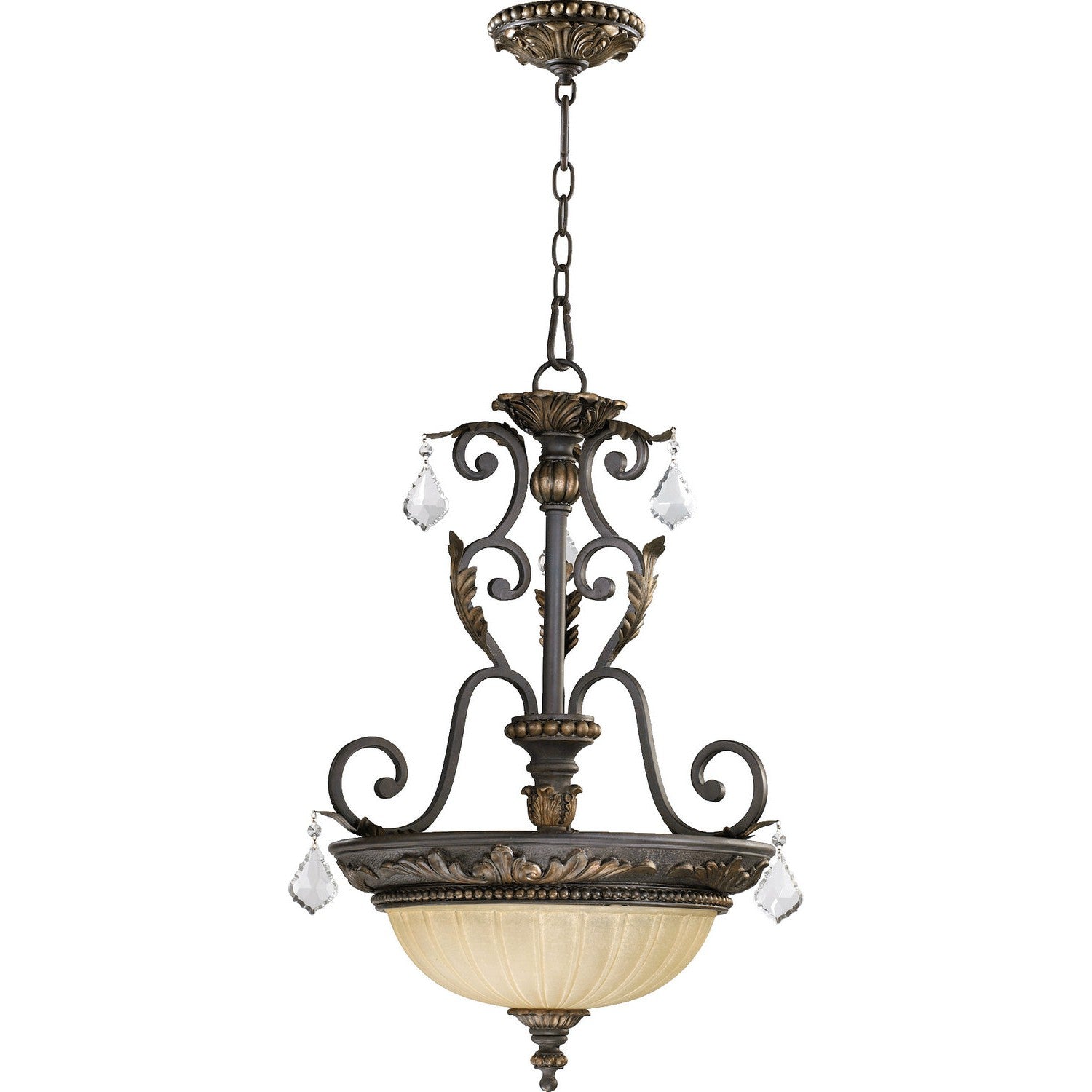 Quorum Rio Salado 8057-3-44 Pendant - Toasted Sienna With Mystic Silver