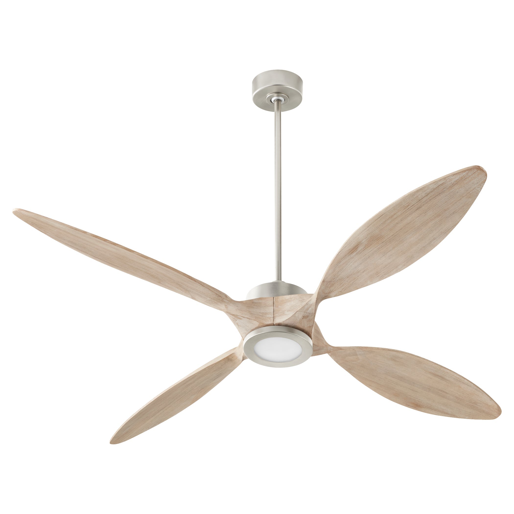 Quorum PAPILLON 28664-65 Smart by Bond Ceiling Fan, 66 inch - WiFi Fan - Satin Nickel, Weathered Gray, Solid Wood Fan Blades