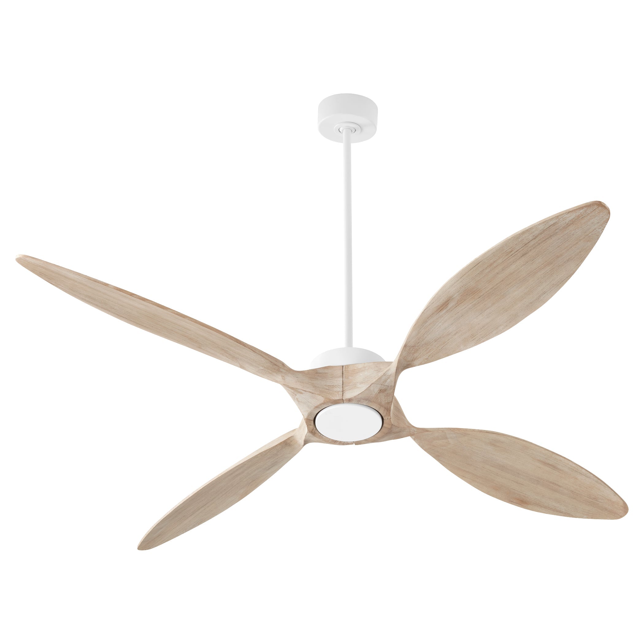 Quorum PAPILLON 28664-8 Smart by Bond Ceiling Fan, 66 inch - WiFi Fan - Studio White, Weathered Gray, Solid Wood Fan Blades