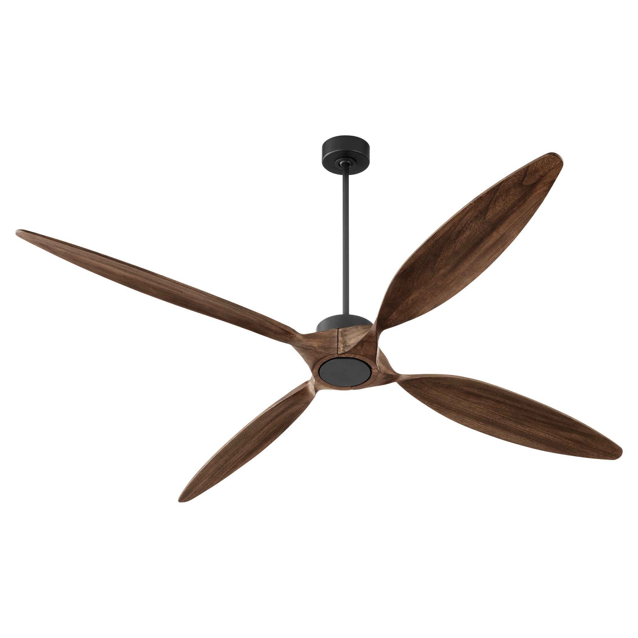 Quorum PAPILLON 28804-59 Smart by Bond Ceiling Fan, Large 80 inch blade span - WiFi Fan - Matte Black, Solid Wood Walnut Fan Blades