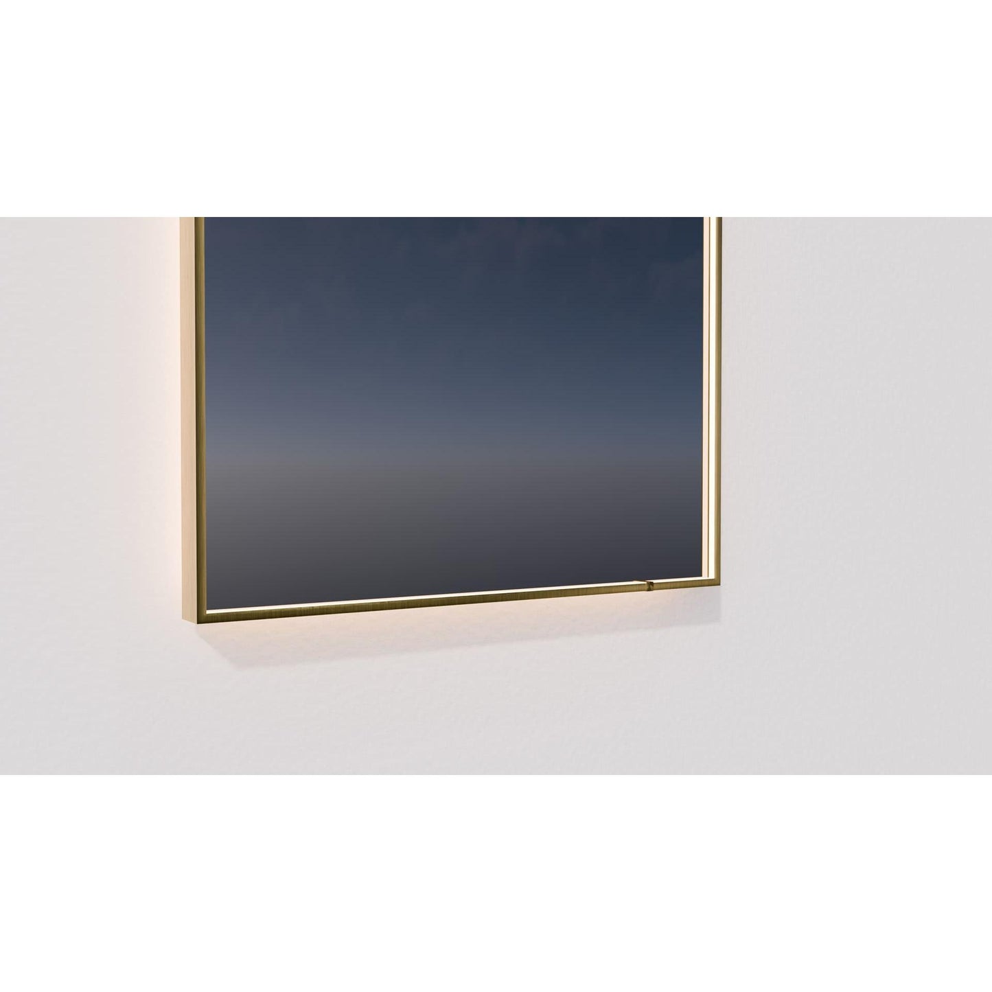 Oxygen Lighting AVIOR 3-0106-55 Arched Lighted Mirror 32 Inch x 40 Inch- Brushed Brass Frame