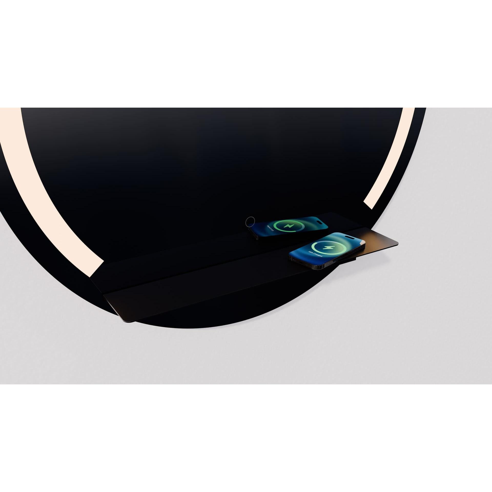 Oxygen Lighting SKYLIGHT 3-0307-15 Round Lighted LED Mirror with shelf 36 Inch