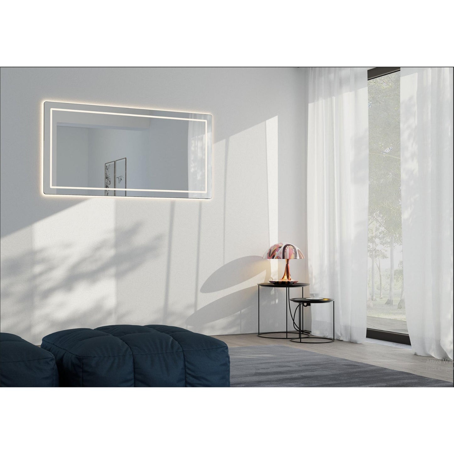 Oxygen Compact 3-0403-15 Lighted LED Mirror 48 Inch x 36 Inch