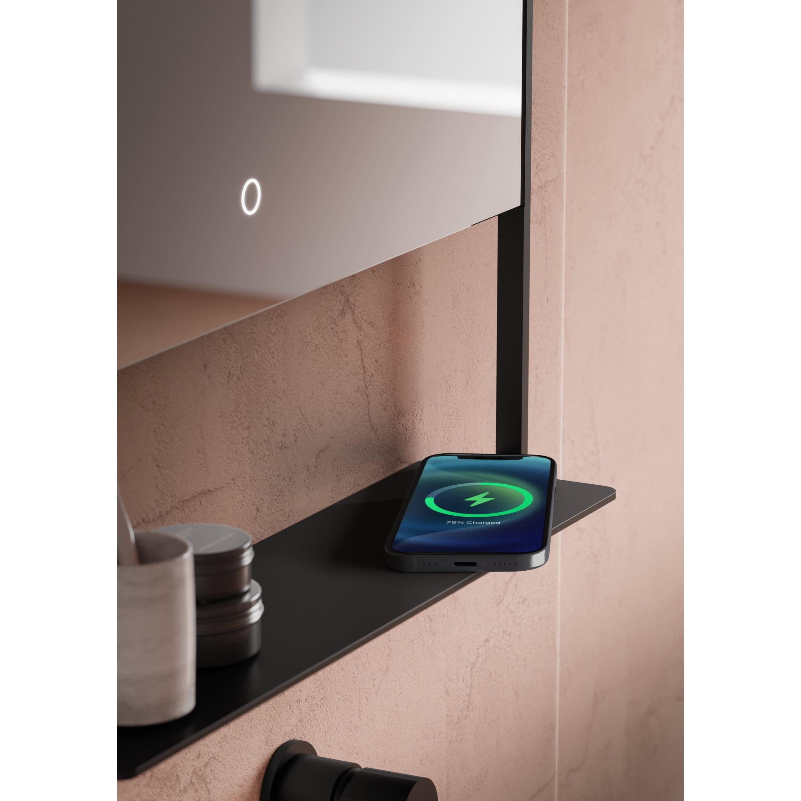 Oxygen Castore 3-0902-15 Lighted LED Mirror 24 Inch x 32 Inch - Black