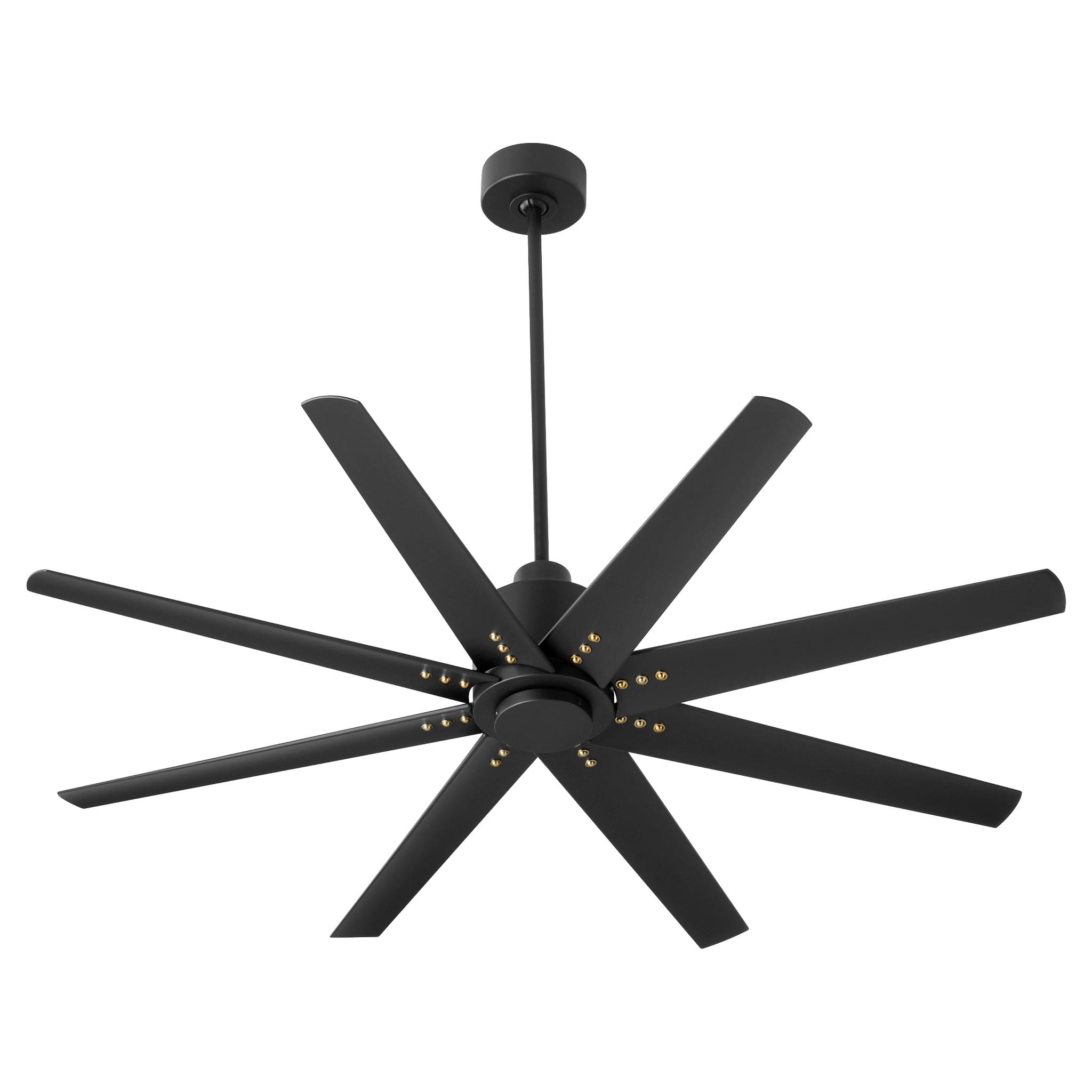 Oxygen Lighting FLEET 3-112-1515 Ceiling Fan with Remote 56 Inch Eight Blade Fan - Black, Black