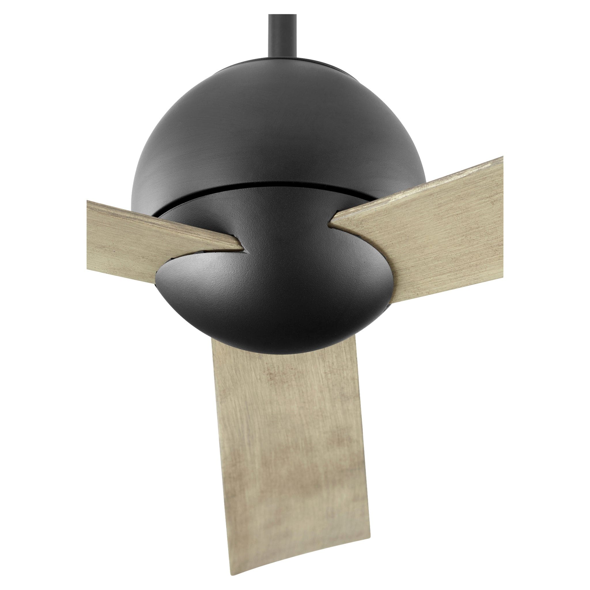 Oxygen Lighting RONDURE 3-114-15 Modern Ceiling Fan, 54 inch - Black, Matte Black/Natural Oak