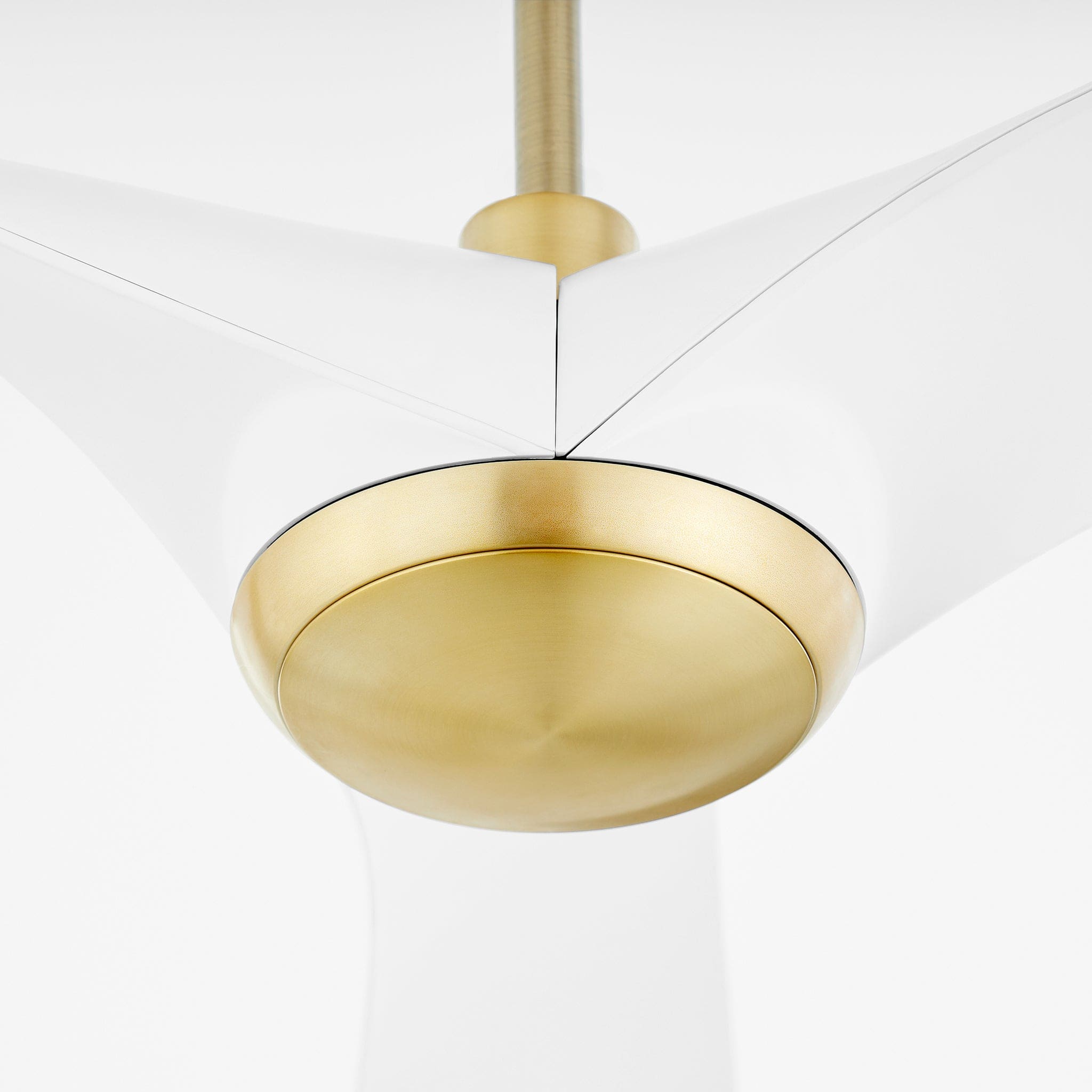 Oxygen Ridley 3-123-640 Smart Ceiling Fan 58 Inch with Wall Control No Light - Aged Brass W/ White Blades