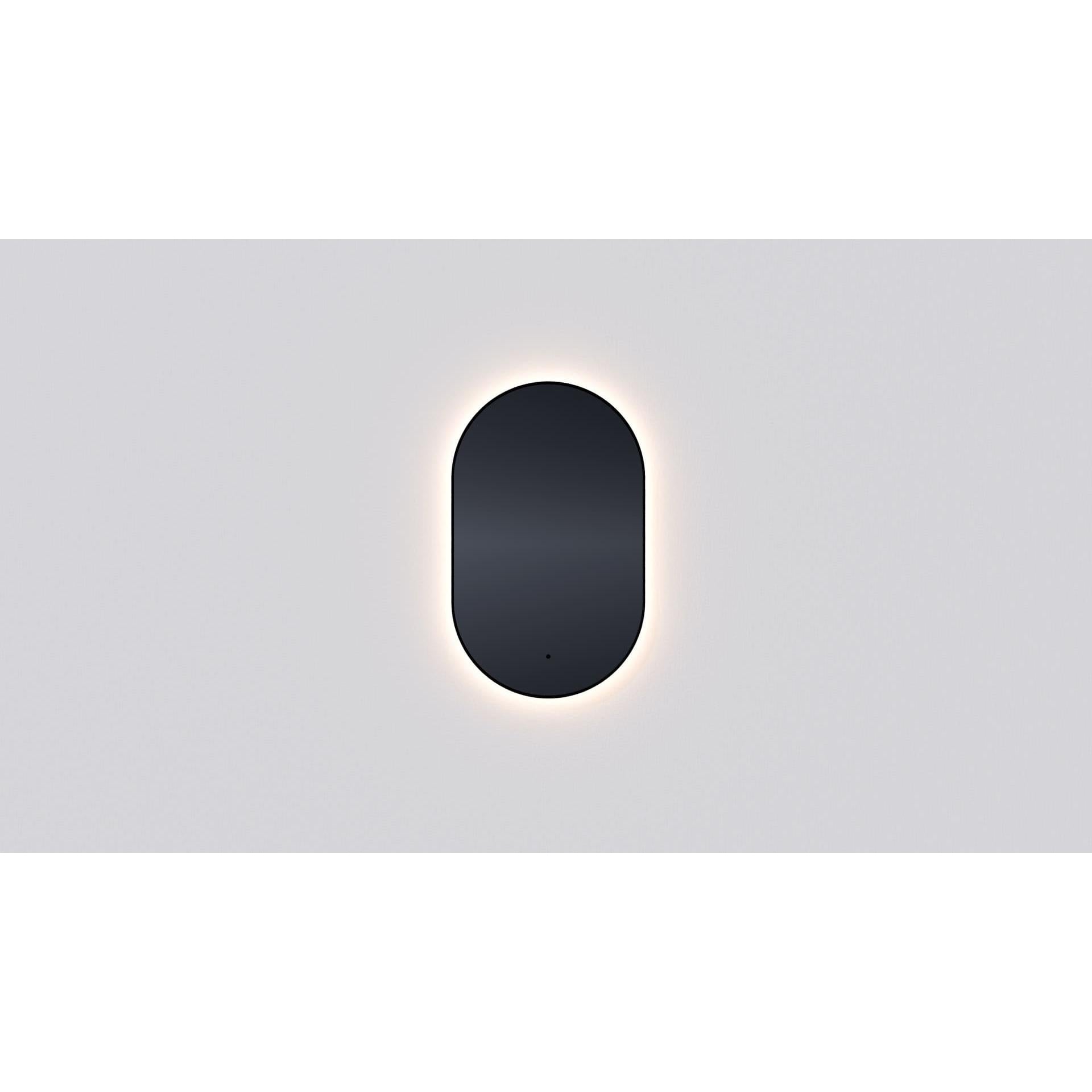 Oxygen Lighting ARGO 3-1402-15 Designer Arched Lighted Mirror 22x48 inch - Black