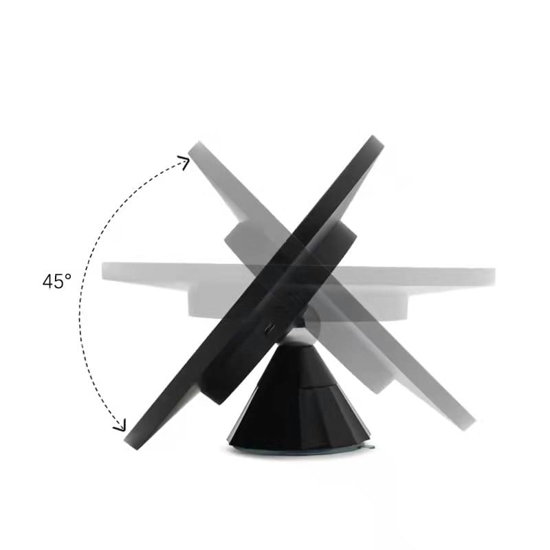 Oxygen SOLO 5X 3-2001-15 Free-Standing Face Mirror Round Battery Operated Lighted LED Makeup Mirror 13 Inch