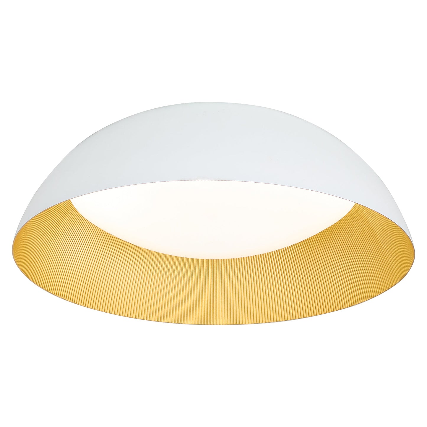 Oxygen Lighting 3-206-65 Ceiling Mount, UL Damp Rated, White / Industrial Brass