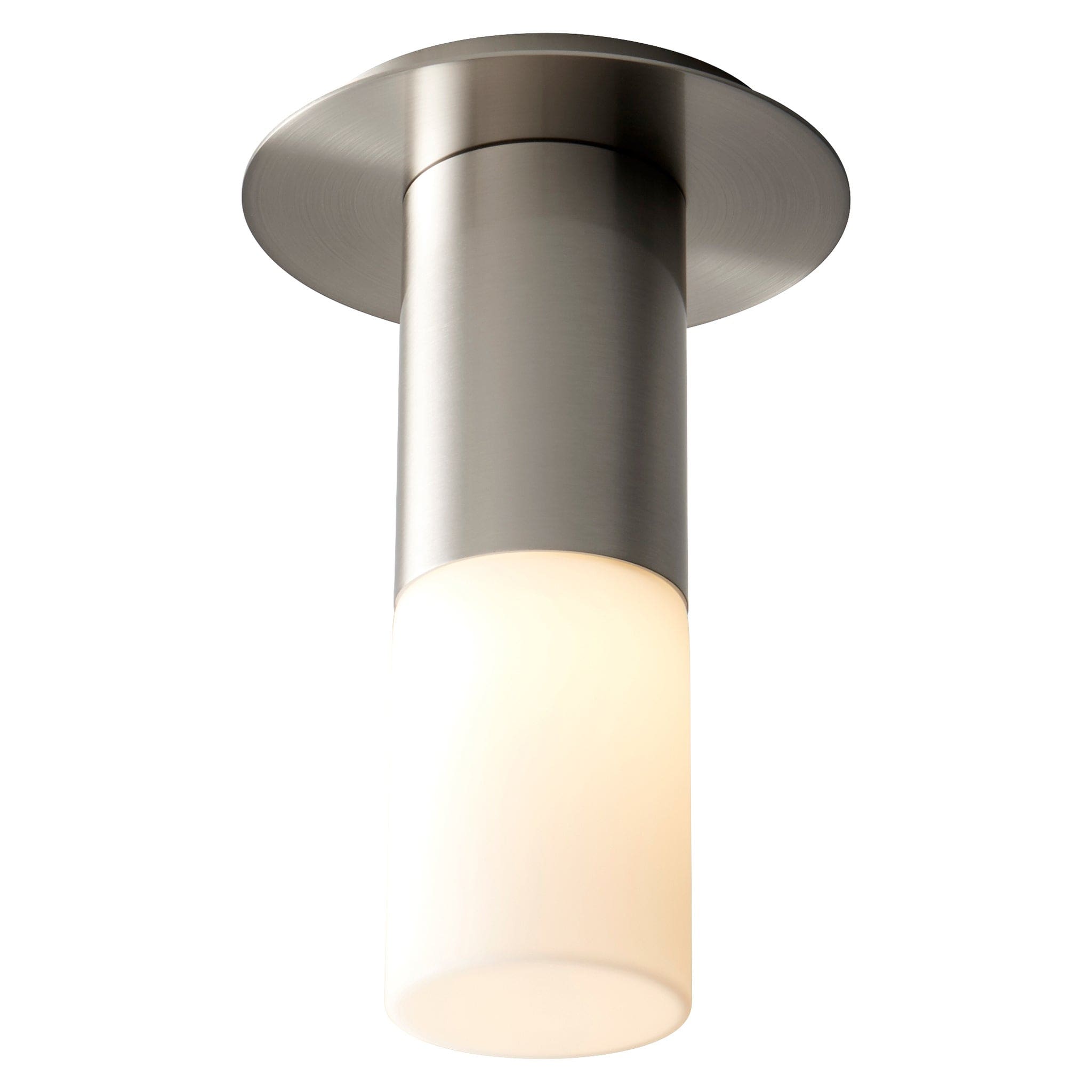 Oxygen Lighting 3-567-35 Sconce, UL Damp Rated, Satin Nickel - White Opal Glass Diffuser