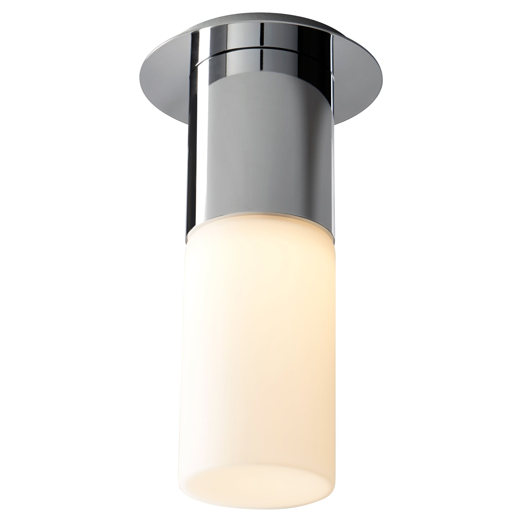 Oxygen Lighting PILAR 3-309-40120 Large Glass Ceiling Mount Light 4000K - Polished Nickel, White Opal Glass