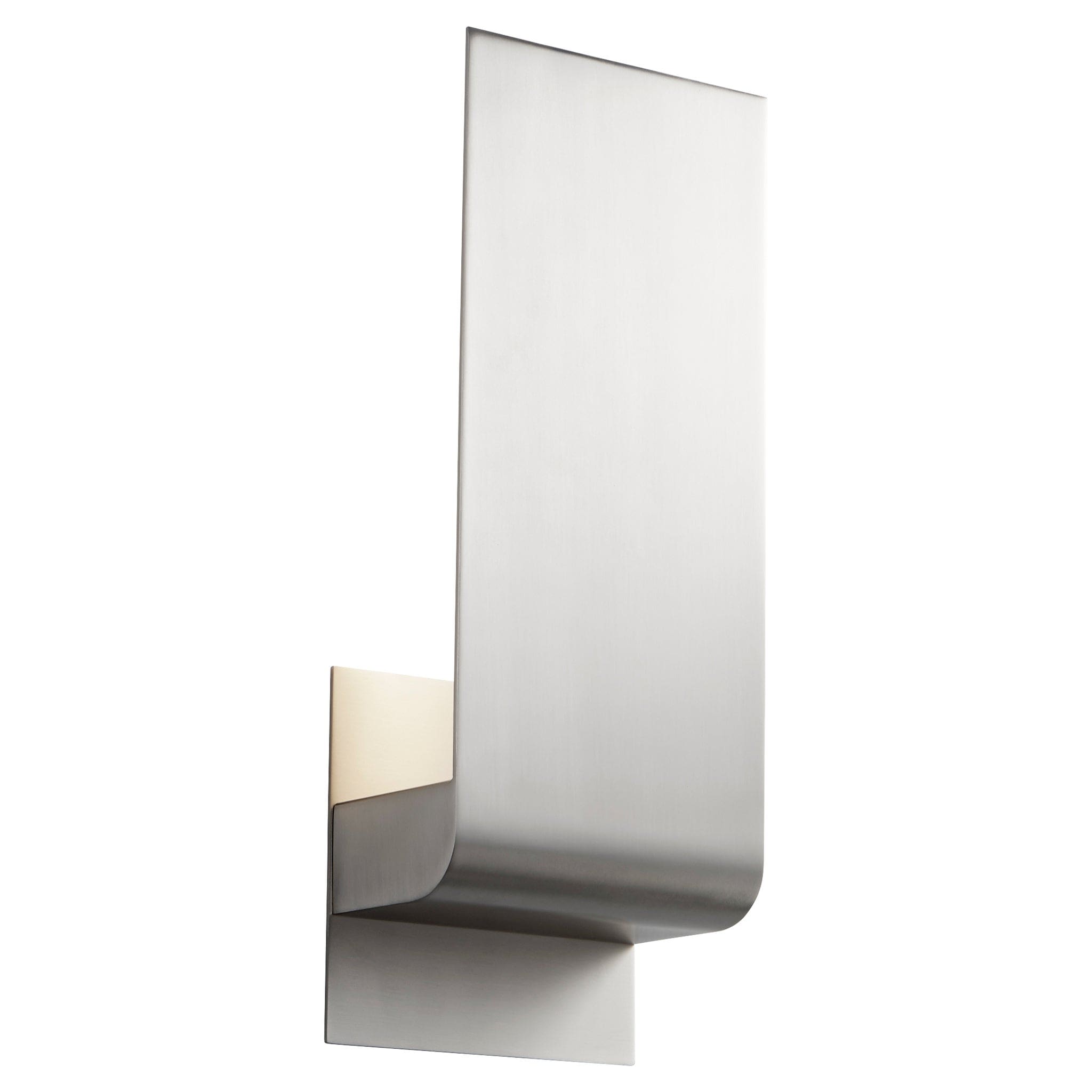 Oxygen Lighting 3-535-40 Sconce, UL Damp Rated, Satin Nickel - Matte White Acrylic Diffuser