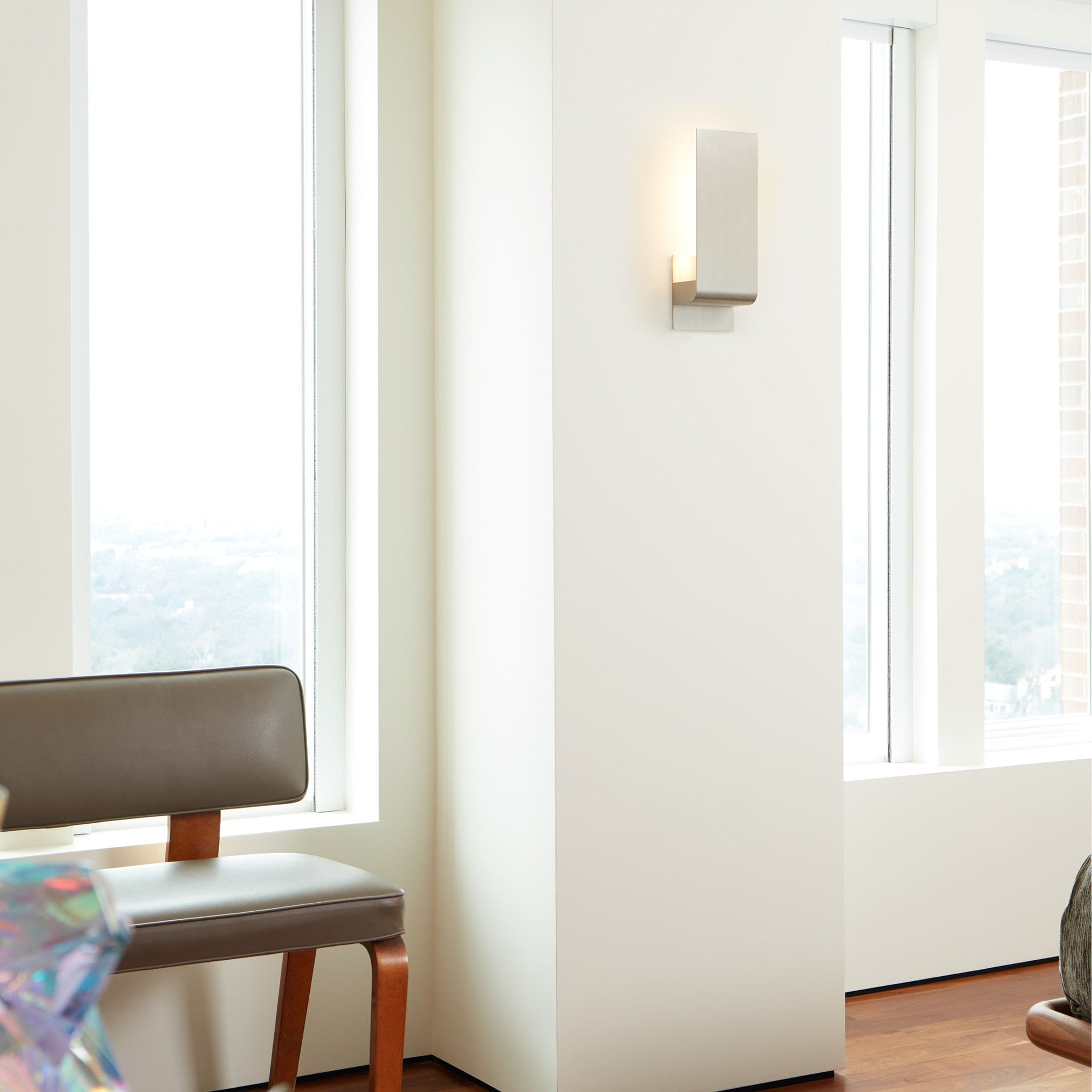 Oxygen Lighting 3-535-35 Sconce, 14 Halo, UL Damp Rated, Satin Nickel