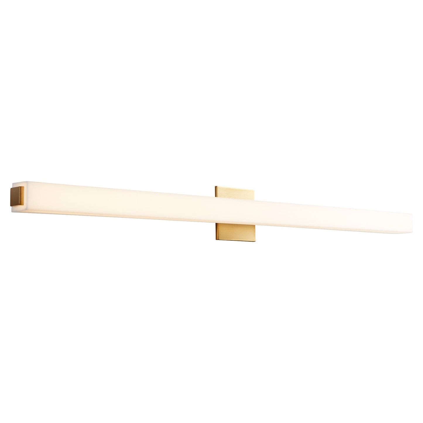 Oxygen Lighting Adelphi 3-536-35 Vanity Light Fixture, UL Damp Rated, Aged Brass - Matte White Acrylic Diffuser